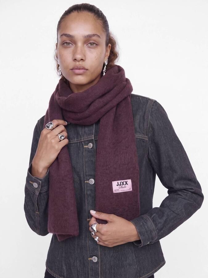 JJXX GIRL JXLESLIE sjaal donkerrood Meisjes Polyester Effen - Foto 2