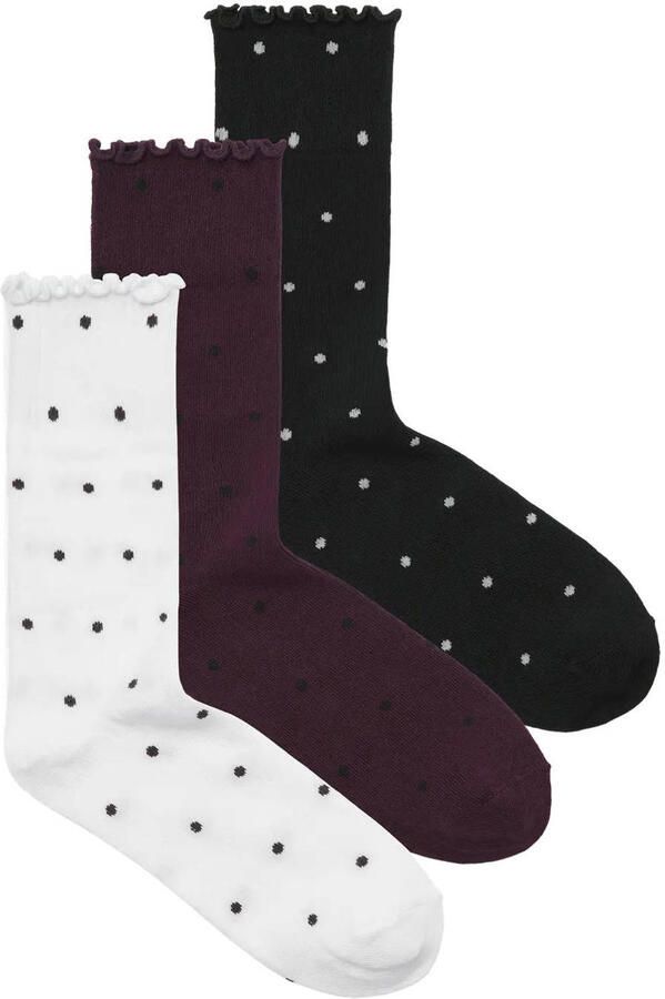 JJXX GIRL JXPOLLY sokken met stippen (set van 3)