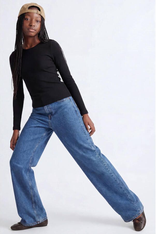 JJXX GIRL JXTOKYO wide leg jeans blauw Meisjes Denim Effen - Foto 2