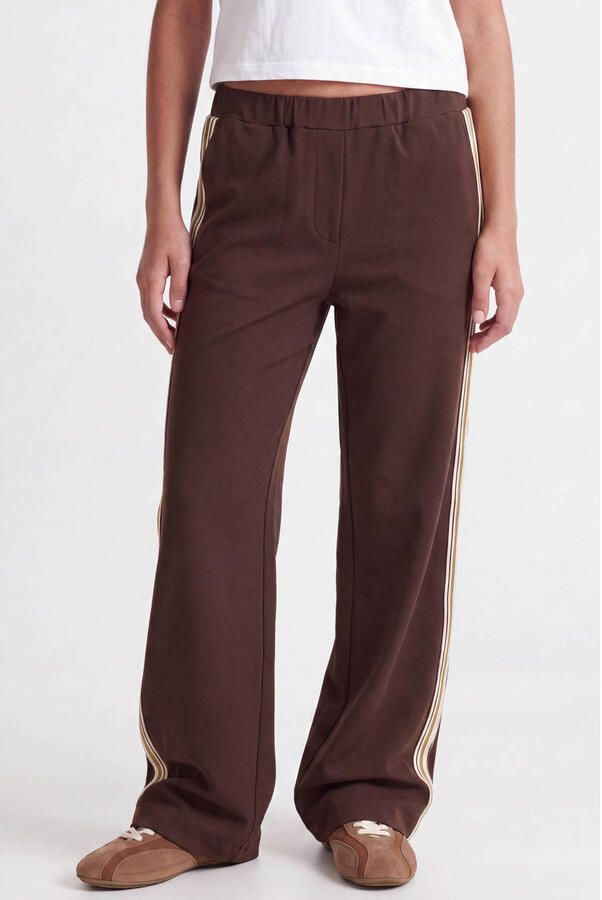 JJXX GIRL loose fit casual broek donkerbruin