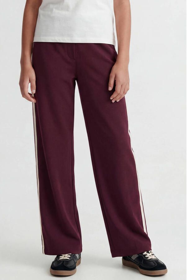 JJXX GIRL loose fit casual broek donkerrood