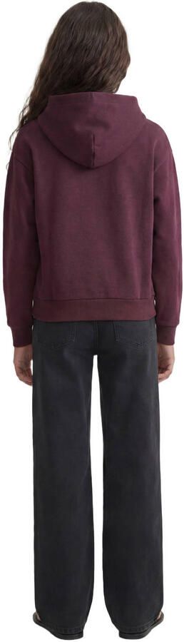 JJXX GIRL sweat hoodie met tekst donkerrood - Foto 3