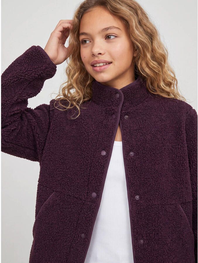 JJXX GIRL teddy jas donkerrood Effen | Jas van - Foto 2