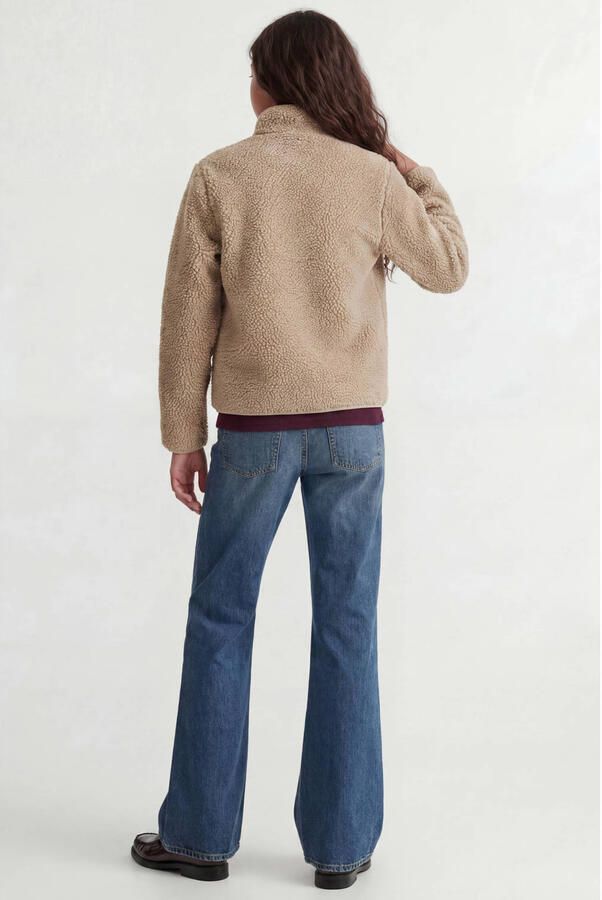 JJXX GIRL teddy jas zand Beige Effen | Jas van - Foto 2