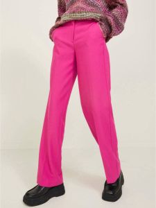 JJXX high waist straight fit pantalon van gerecycled polyester fuchsia