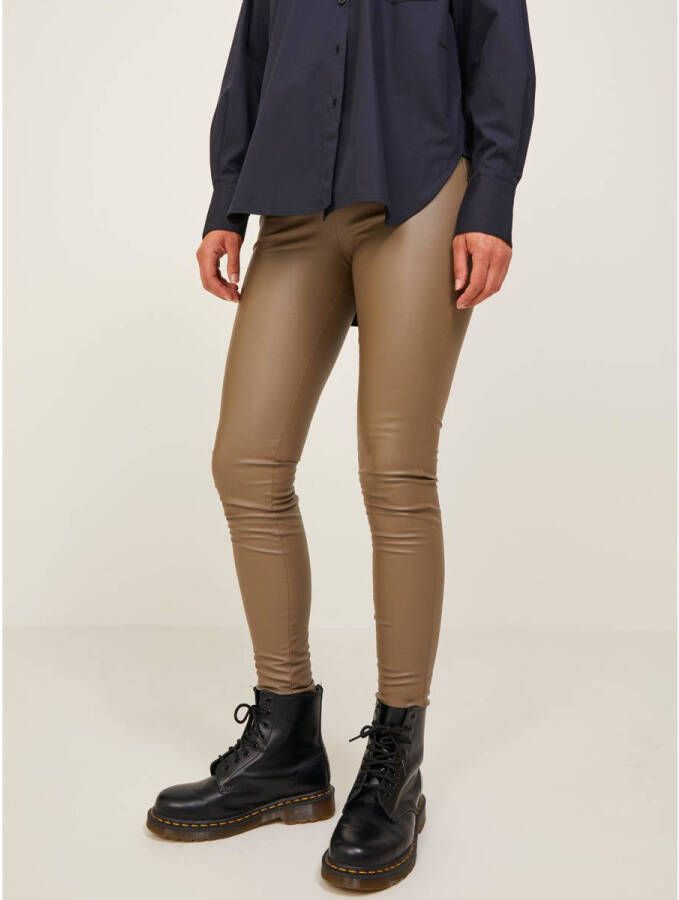 JJXX imitatieleren high waist super skinny legging JXMEGAN bruin