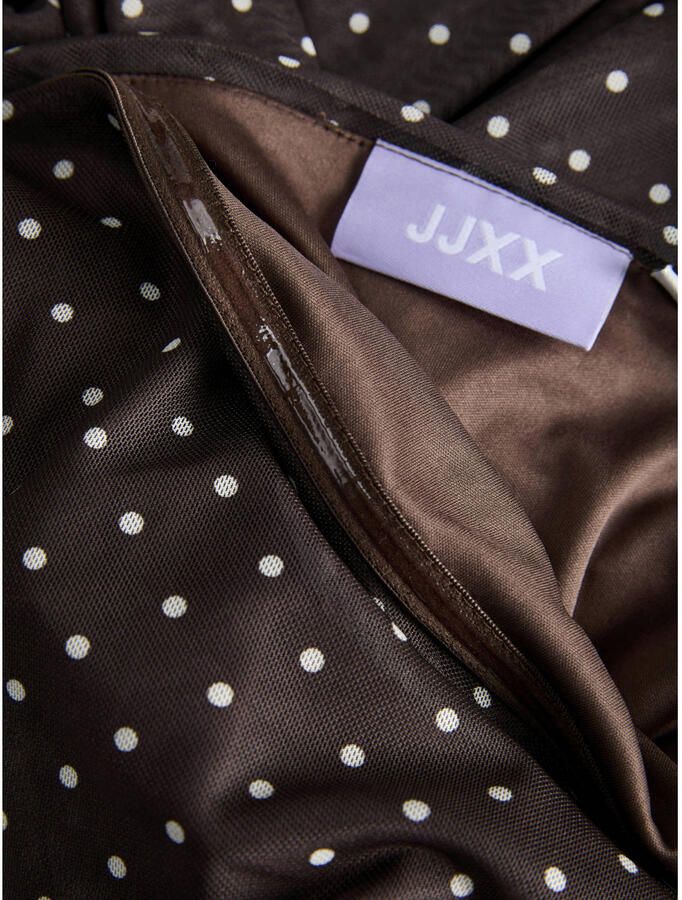 JJXX A-lijn jurk met stippen donkerbruin - Foto 2