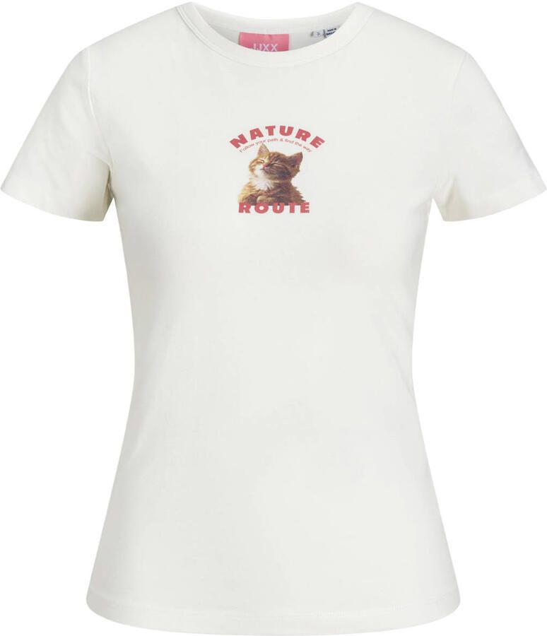 JJXX aansluitend T-shirt met print ecru