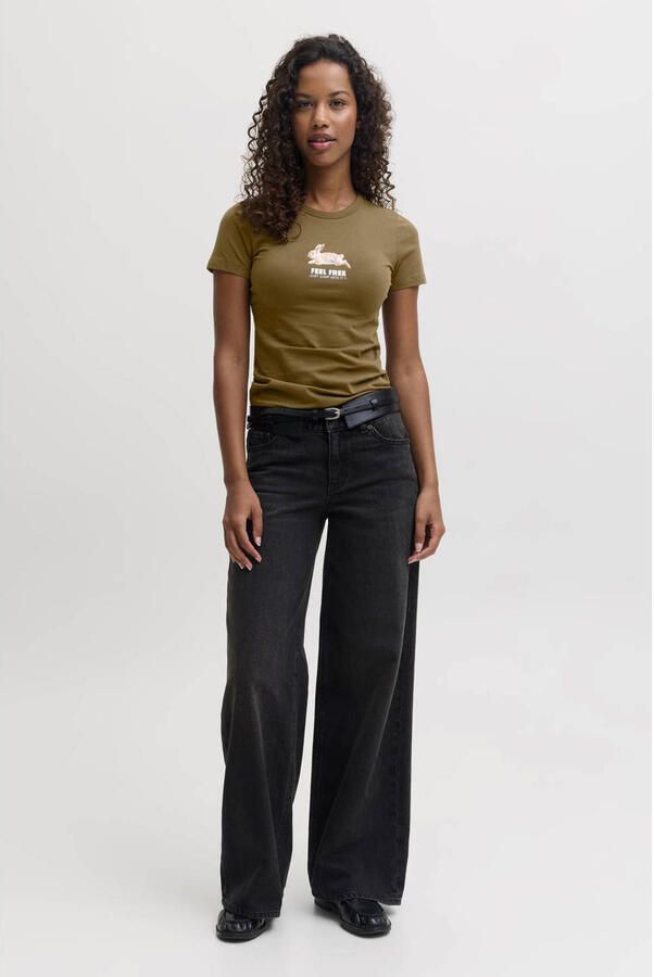 JJXX aansluitend T-shirt met print groen - Foto 3