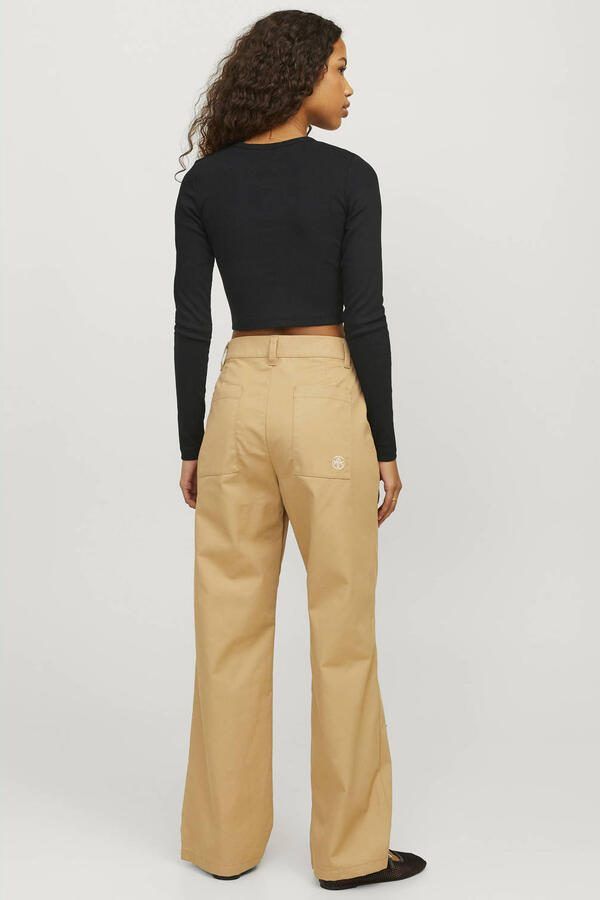 JJXX cropped ribgebreide longsleeve JXFELINE zwart - Foto 2