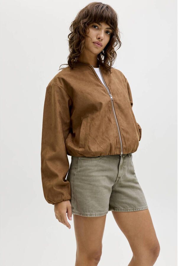 JJXX denim regular waist short groen