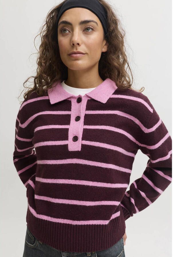 JJXX Gebreide pullover met polokraag model 'RUBY'