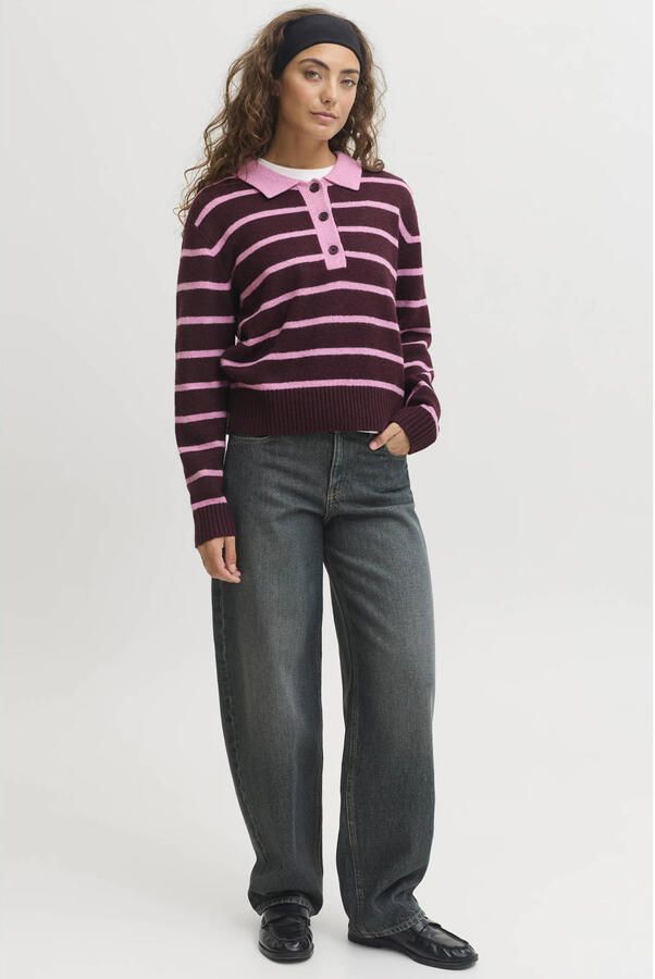 JJXX Gebreide pullover met polokraag model 'RUBY' - Foto 2