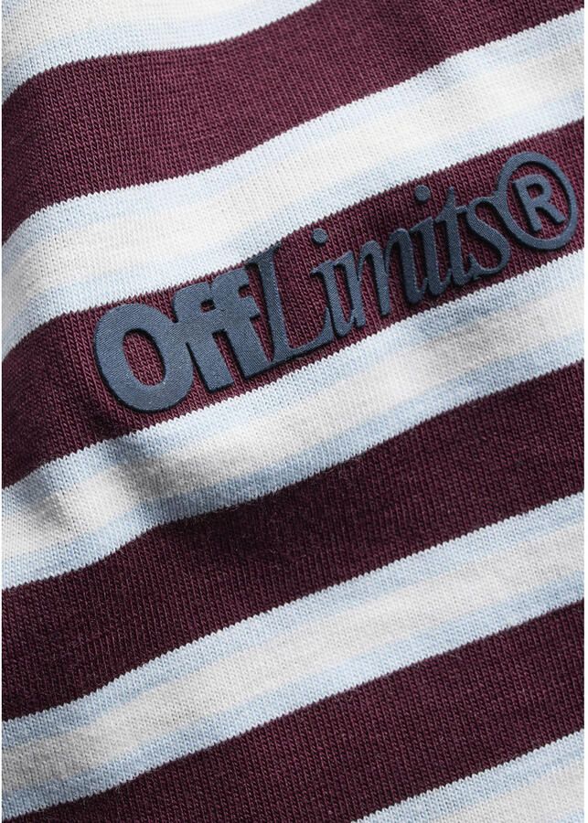 JJXX gestreept T-shirt donkerrood - Foto 3
