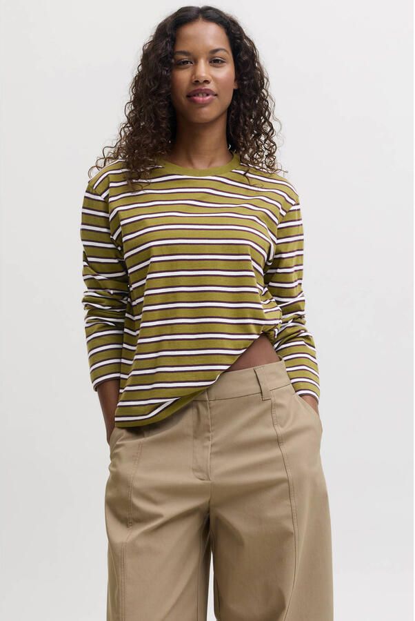 JJXX gestreept T-shirt groen