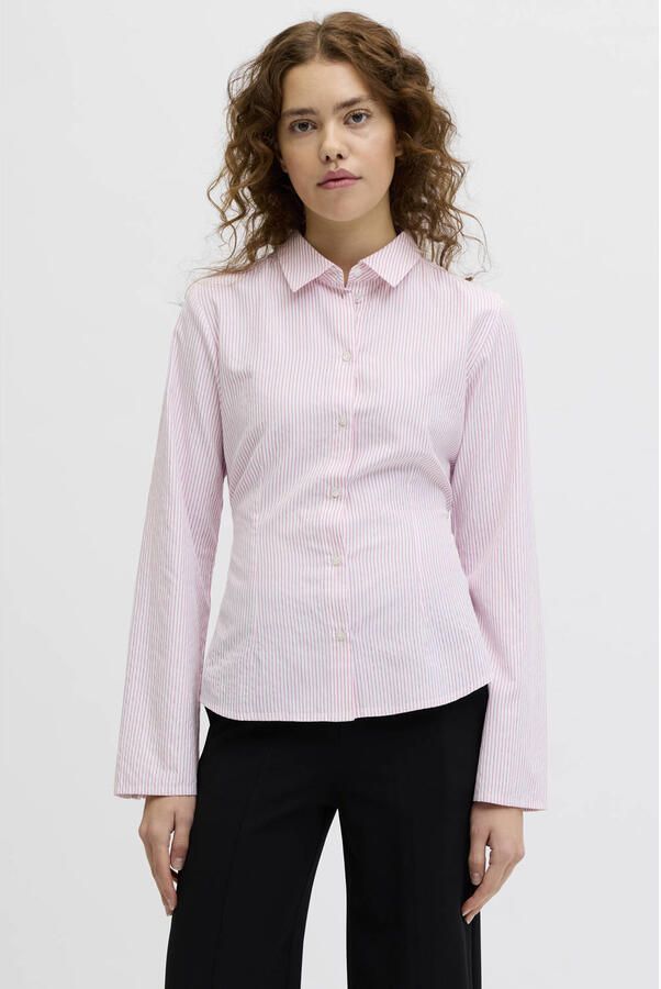 JJXX regular fit blouse met strikceintuur model 'CARO'