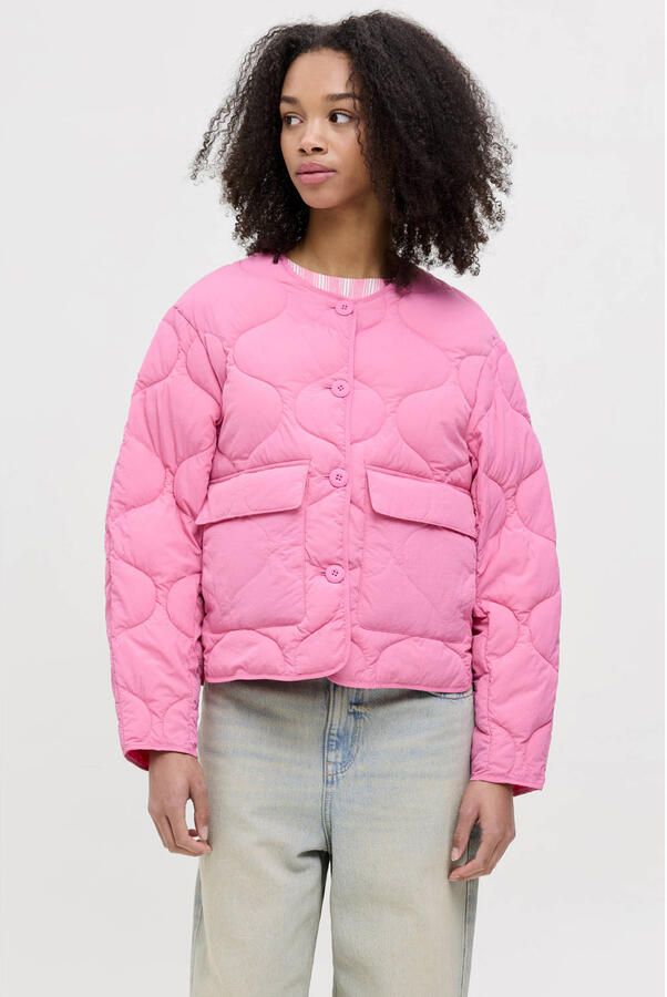 JJXX gewatteerde jas quilted roze - Foto 2