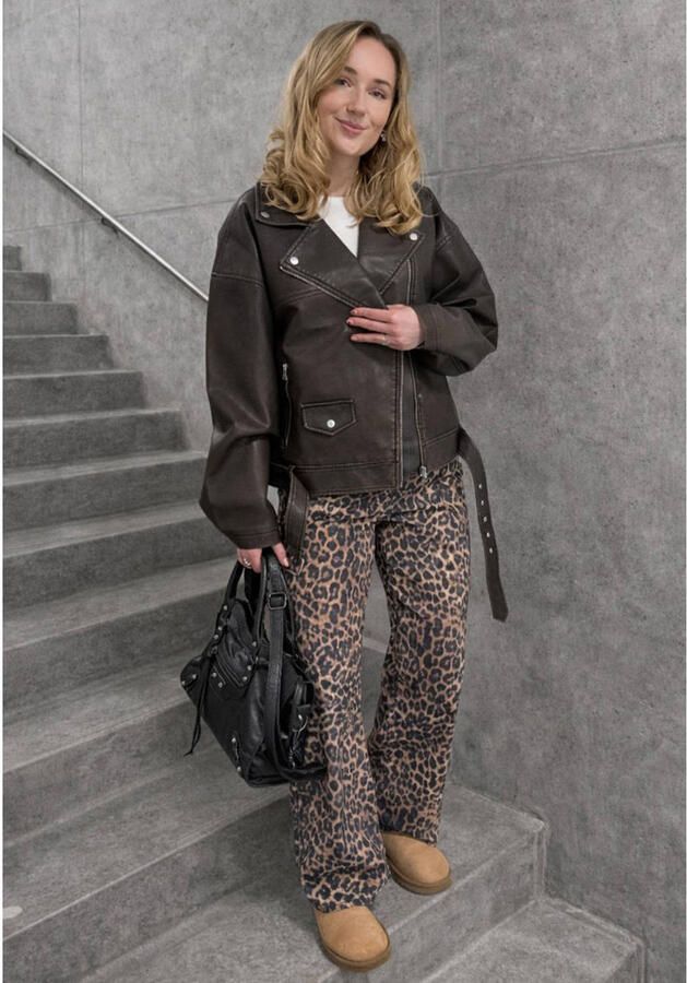 JJXX Wide leg broek met luipaardprint Model 'SARAH TOKYO' - Foto 2