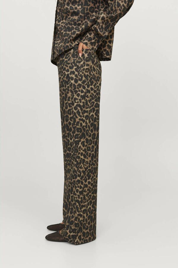 JJXX Wide leg broek met luipaardprint Model 'SARAH TOKYO' - Foto 3