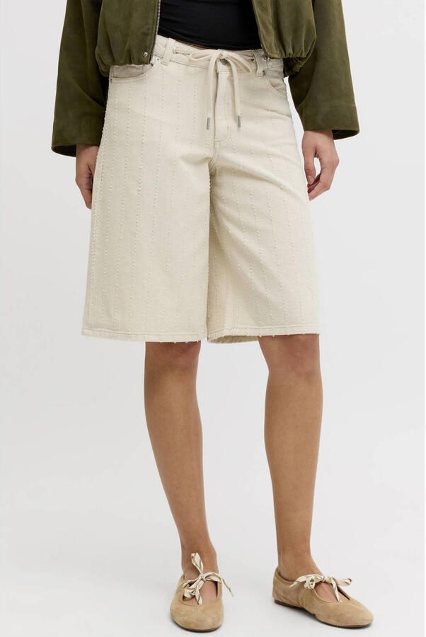 JJXX high waist jort met textuur ecru