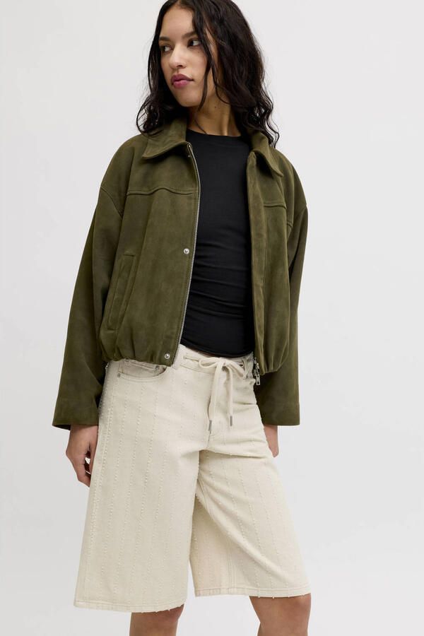 JJXX high waist jort met textuur ecru - Foto 3