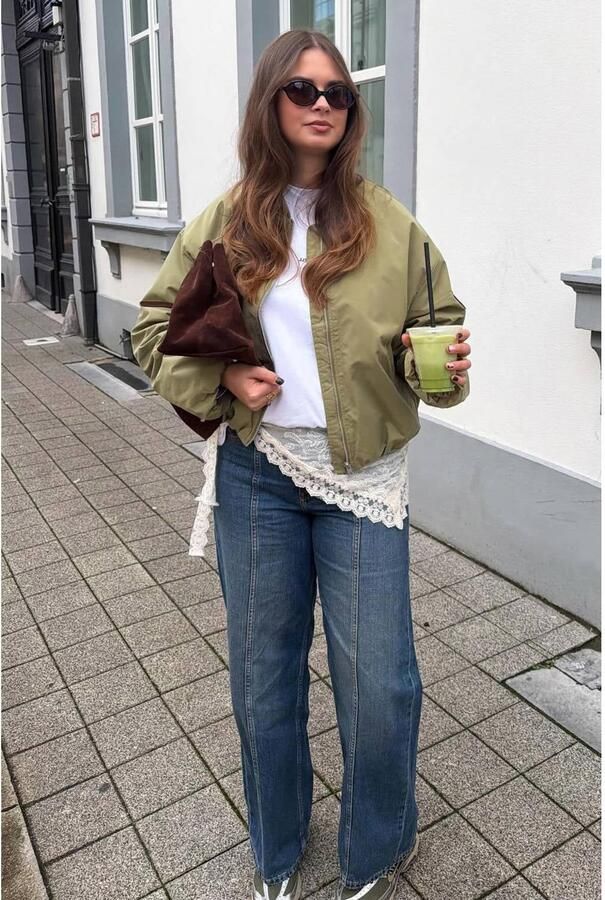 Jack & jones Windjack Jack & Jones Blouson Leila Jjxx Bomber vert olive - Foto 2