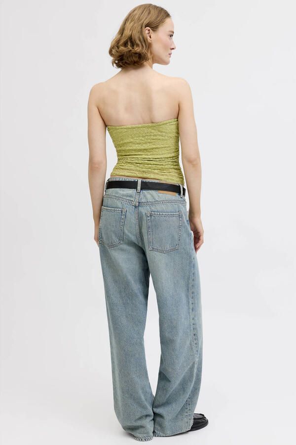 JJXX kanten gebloemde strapless top groen - Foto 3