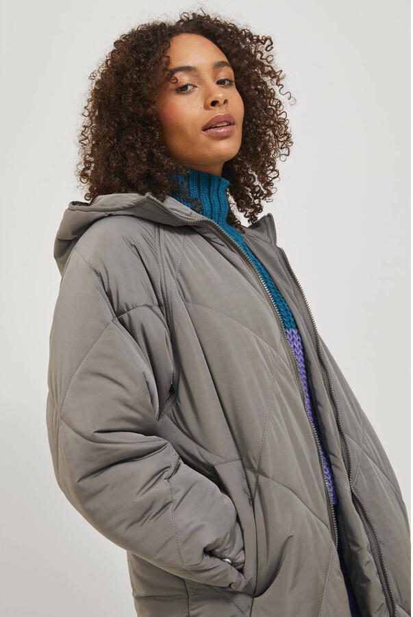 Jack & jones Gewatteerde capuchonjas Gray Dames - Foto 2