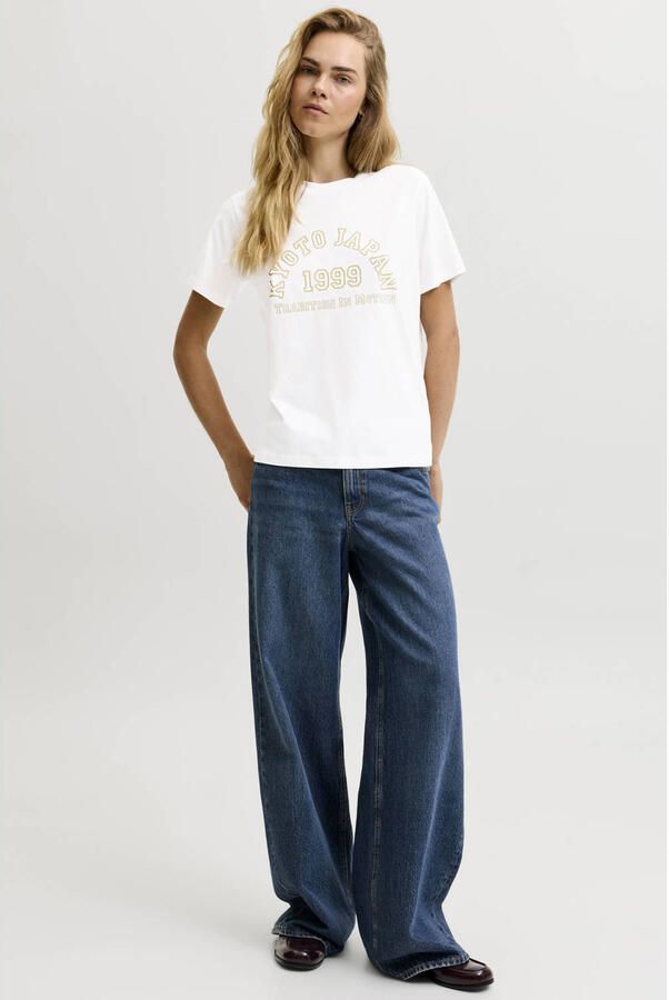 JJXX rechtvallend T-shirt met print ecru - Foto 2