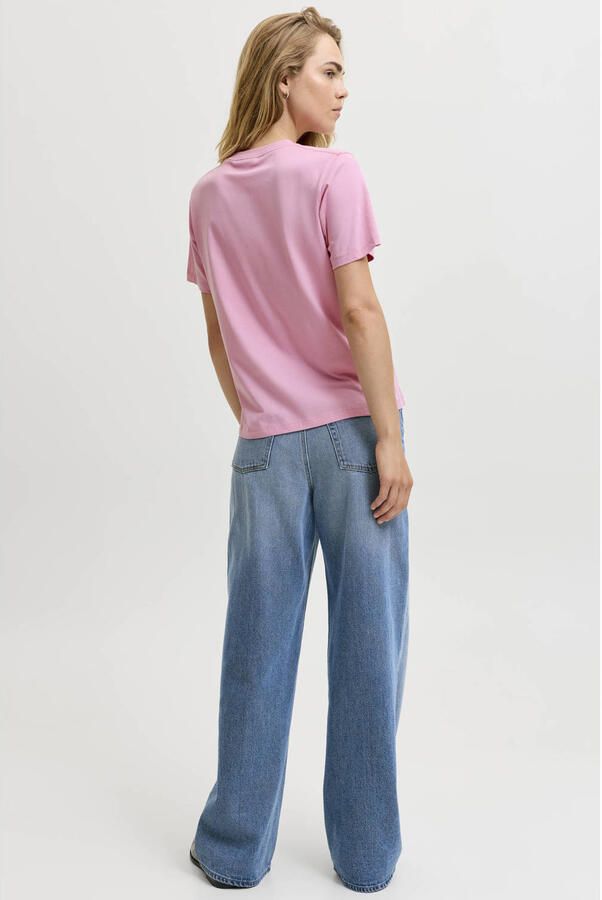 JJXX rechtvallend T-shirt met print roze - Foto 2
