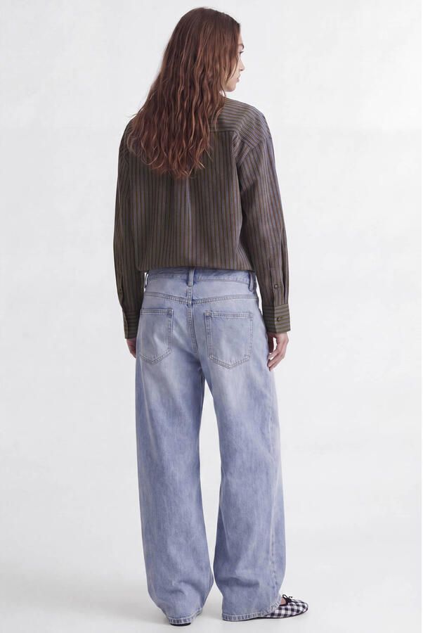 JJXX rechtvallende geruite blouse bruin - Foto 3