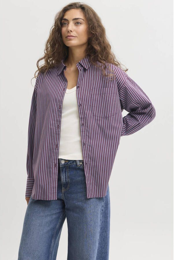 JJXX relaxed fit overhemdblouse van 100% katoen model 'Jamie'