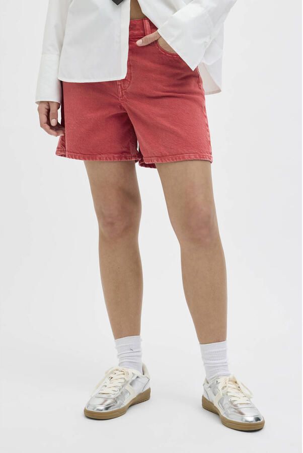 JJXX regular waist denim short rood - Foto 3