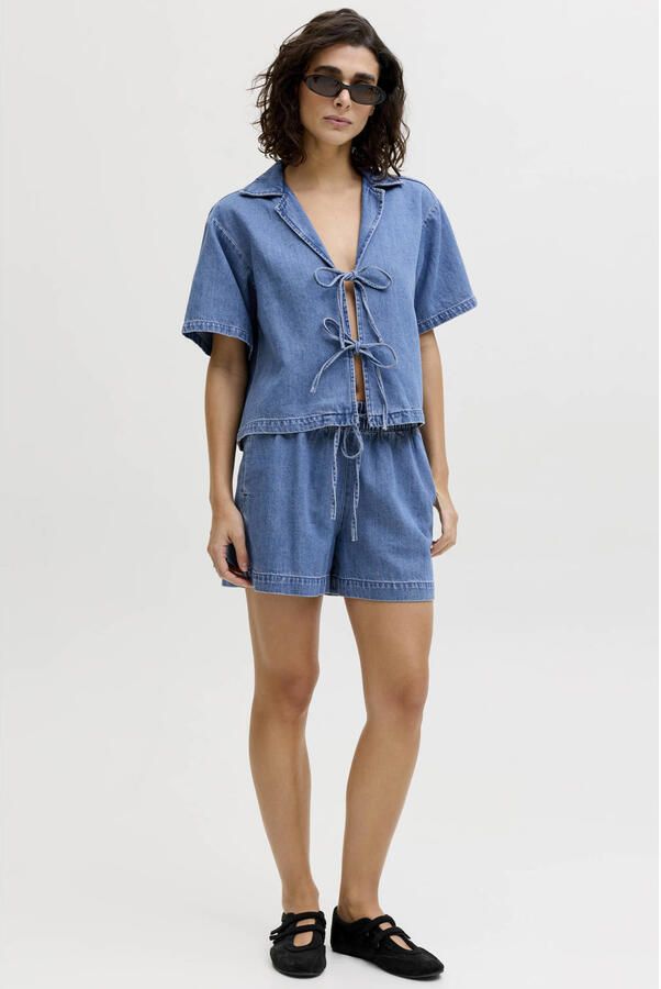 JJXX Short met elastische band en trekkoord model 'RUE' - Foto 3
