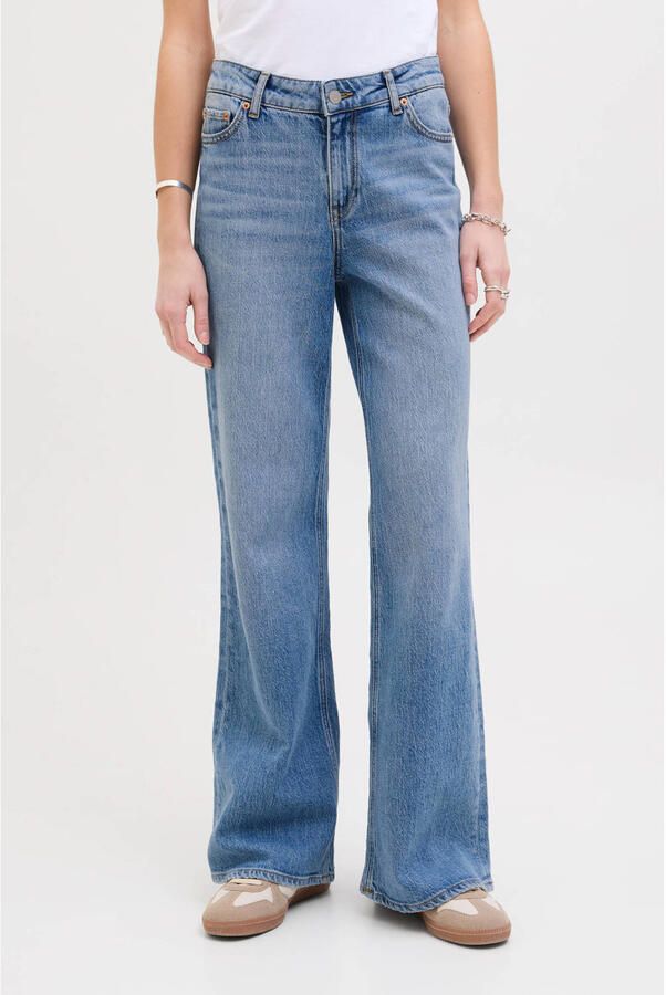 JJXX regular waist flared jeans light blue denim