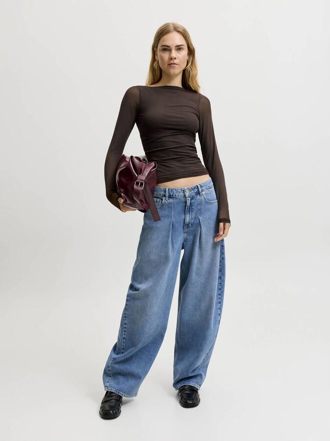 JJXX slim fit top donkerbruin - Foto 2