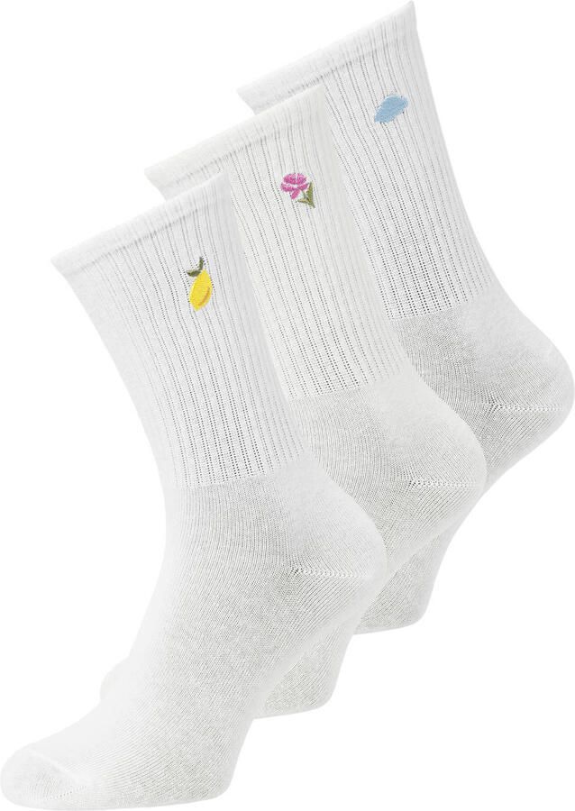 JJXX sokken JXREESE wit (set van 3)