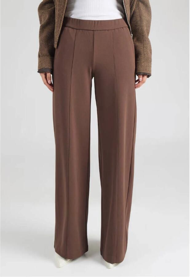 JJXX straight leg gebreide casual broek bruin
