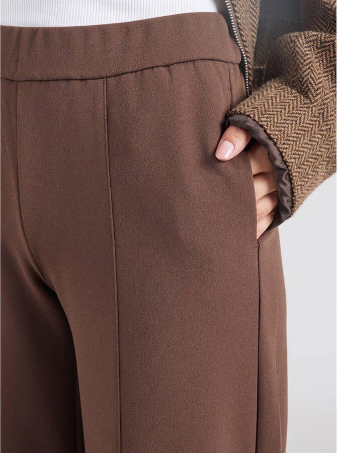 JJXX straight leg gebreide casual broek bruin - Foto 2