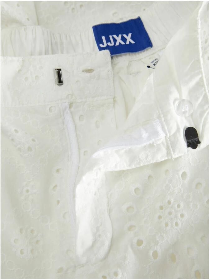 JJXX straight regular waist broek wit broderie - Foto 2