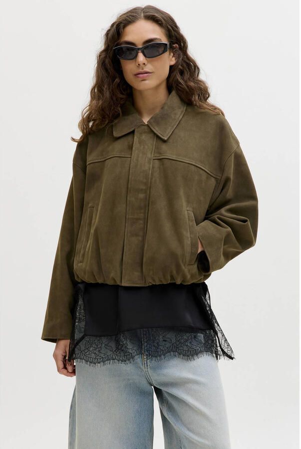 JJXX suede jack groen