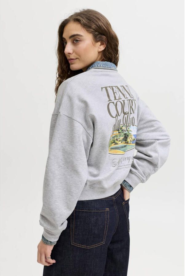 JJXX sweater met backprint grijs - Foto 2