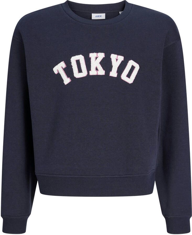 JJXX sweater met tekst donkerblauw