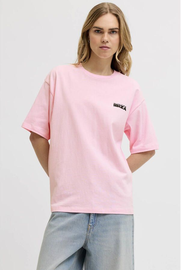 JJXX T-shirt met backprint lichtroze