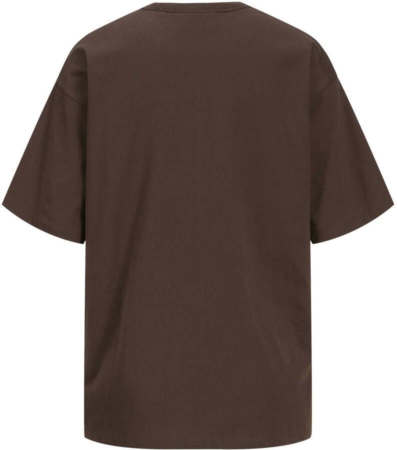 JJXX T-shirt met tekst bruin - Foto 2