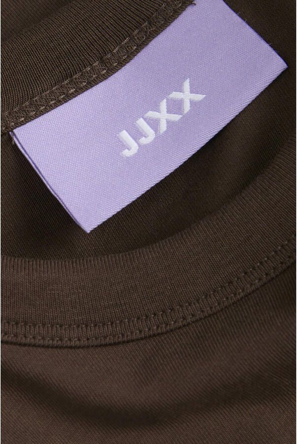 JJXX T-shirt met tekst bruin - Foto 3