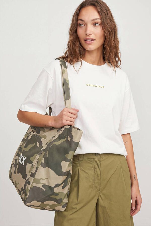 JJXX T-shirt met tekst wit
