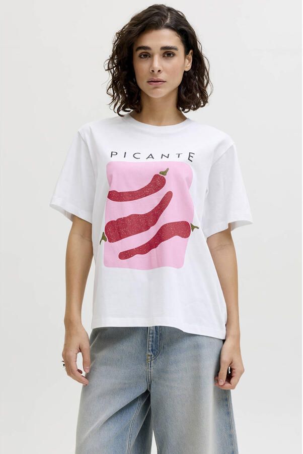 JJXX T-shirt met statementprint model 'SENNA'