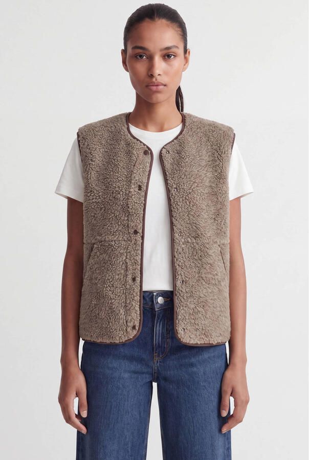 JJXX teddy gilet bruin