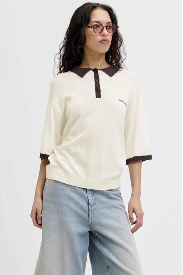 JJXX Gebreid shirt met Polokraag Model 'VILDA'